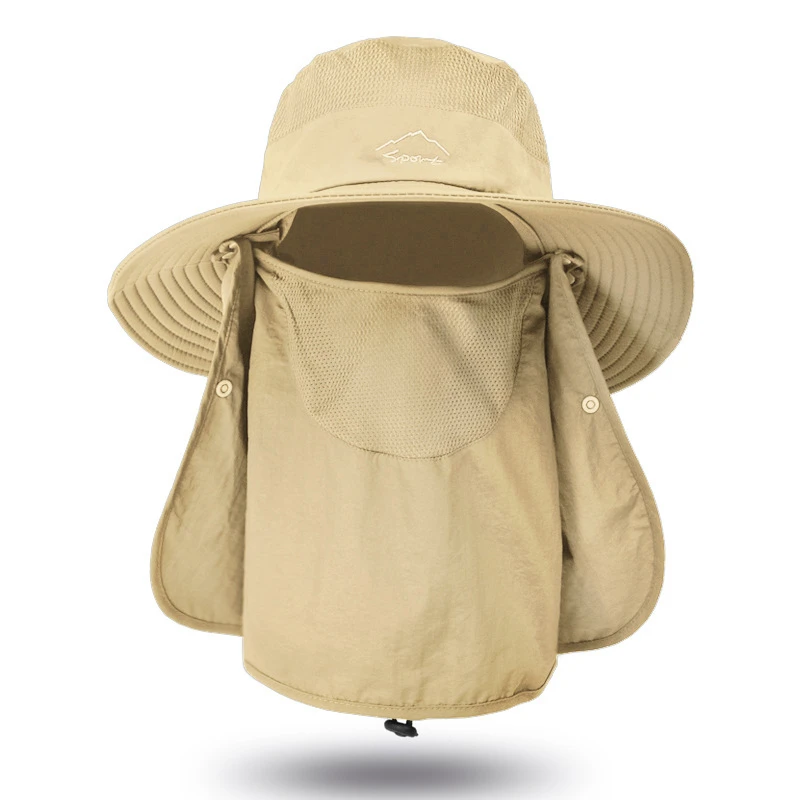 Chapeau Anti-UV Avec Couvre-visage Et Cou Beige 4 Chapeau Anti-UV Avec Couvre-visage Et Cou Beige – Image 2