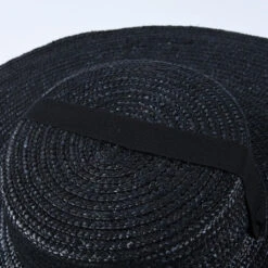 Chapeau Capeline Noir En Paille 10 Chapeau Capeline Noir En Paille -Chapeau Chic Soldes 4 31