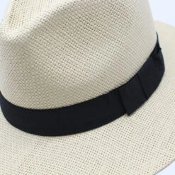 Chapeau Panama En Paille Avec Ruban En Tissu -Chapeau Chic Soldes 4116 8dac5b