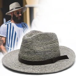 Chapeau De Paille Panama Et Lanière En Cuir 21 Chapeau De Paille Panama Et Lanière En Cuir -Chapeau Chic Soldes 4225 cllesm