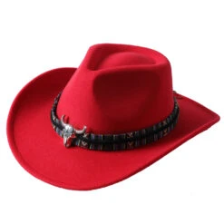 Chapeau De Cowboy Avec Tête De Taureau -Chapeau Chic Soldes 4794 gzqrcp