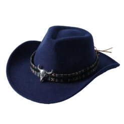 Chapeau De Cowboy Avec Tête De Taureau -Chapeau Chic Soldes 4794 oxew9a