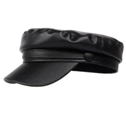 Chapeau Marin Style Casquette Similicuir 8 Chapeau Marin Style Casquette Similicuir -Chapeau Chic Soldes 5 1 1
