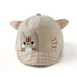 Chapeau Type Casquette En Coton Doux Pour Bébé, Avec Motif De Chat 7 Chapeau Type Casquette En Coton Doux Pour Bébé, Avec Motif De Chat -Chapeau Chic Soldes 5 24