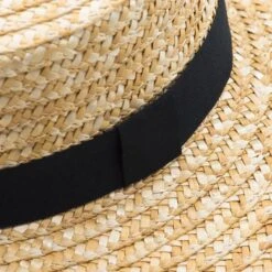 Chapeau Canotier Avec Bande De Tissu Noire 13 Chapeau Canotier Avec Bande De Tissu Noire -Chapeau Chic Soldes 5116 6dffc3