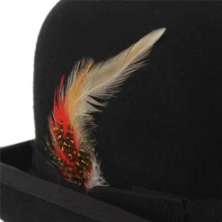 Chapeau Melon Noir Avec Plume 11 Chapeau Melon Noir Avec Plume -Chapeau Chic Soldes 5439 m6okb0