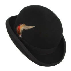 Chapeau Melon Noir Avec Plume 10 Chapeau Melon Noir Avec Plume -Chapeau Chic Soldes 5439 turxl3