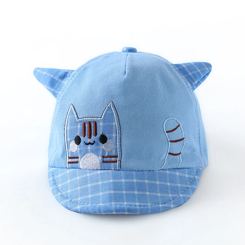Chapeau Type Casquette En Coton Doux Pour Bébé, Avec Motif De Chat 4 Chapeau Type Casquette En Coton Doux Pour Bébé, Avec Motif De Chat – Image 2