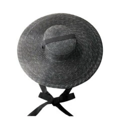 Chapeau Capeline Noir En Paille 11 Chapeau Capeline Noir En Paille -Chapeau Chic Soldes 6 28