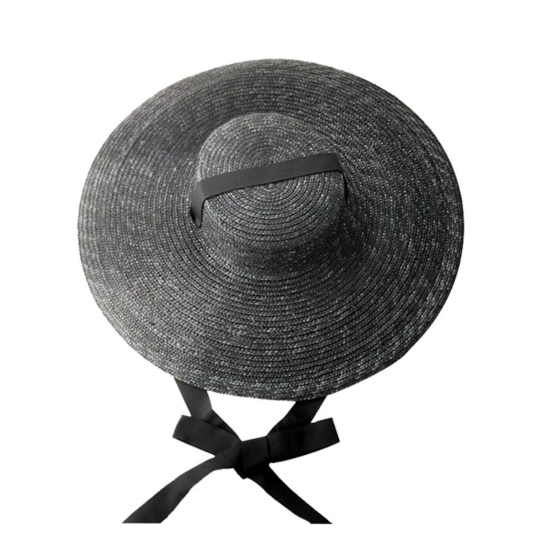 Chapeau Capeline Noir En Paille 7 Chapeau Capeline Noir En Paille – Image 5