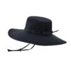 Chapeau De Randonnée Noir à Bord Large Avec Cordon De Serrage -Chapeau Chic Soldes 6 45