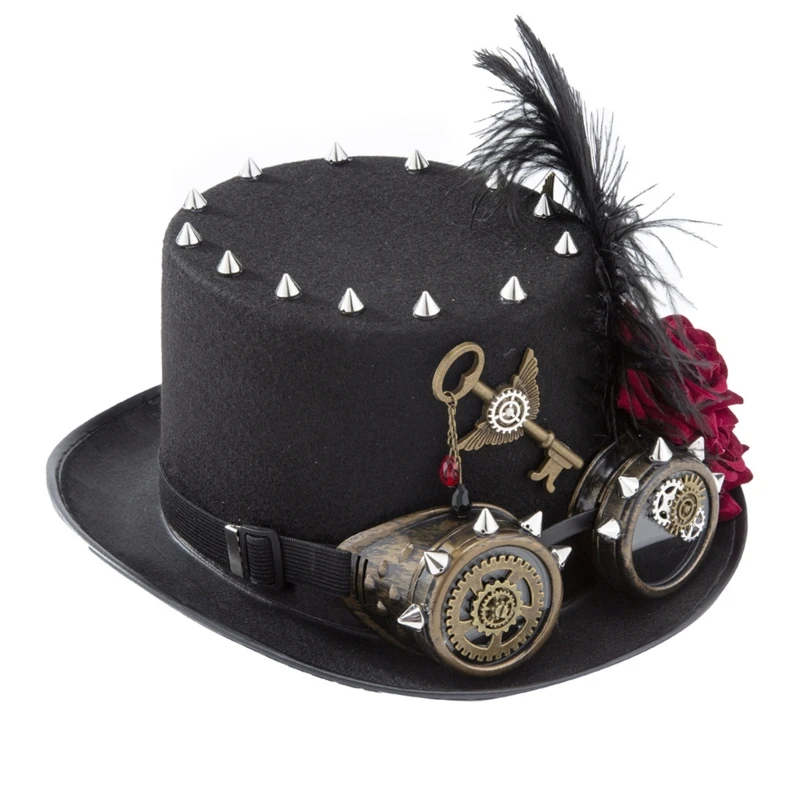 Chapeau Haut De Forme Steampunk Noir 3 Chapeau Haut De Forme Steampunk Noir