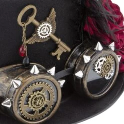 Chapeau Haut De Forme Steampunk Noir 8 Chapeau Haut De Forme Steampunk Noir -Chapeau Chic Soldes 601 pel45s