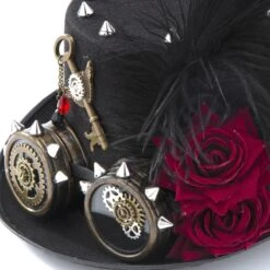 Chapeau Haut De Forme Steampunk Noir 10 Chapeau Haut De Forme Steampunk Noir -Chapeau Chic Soldes 601 qdswrd
