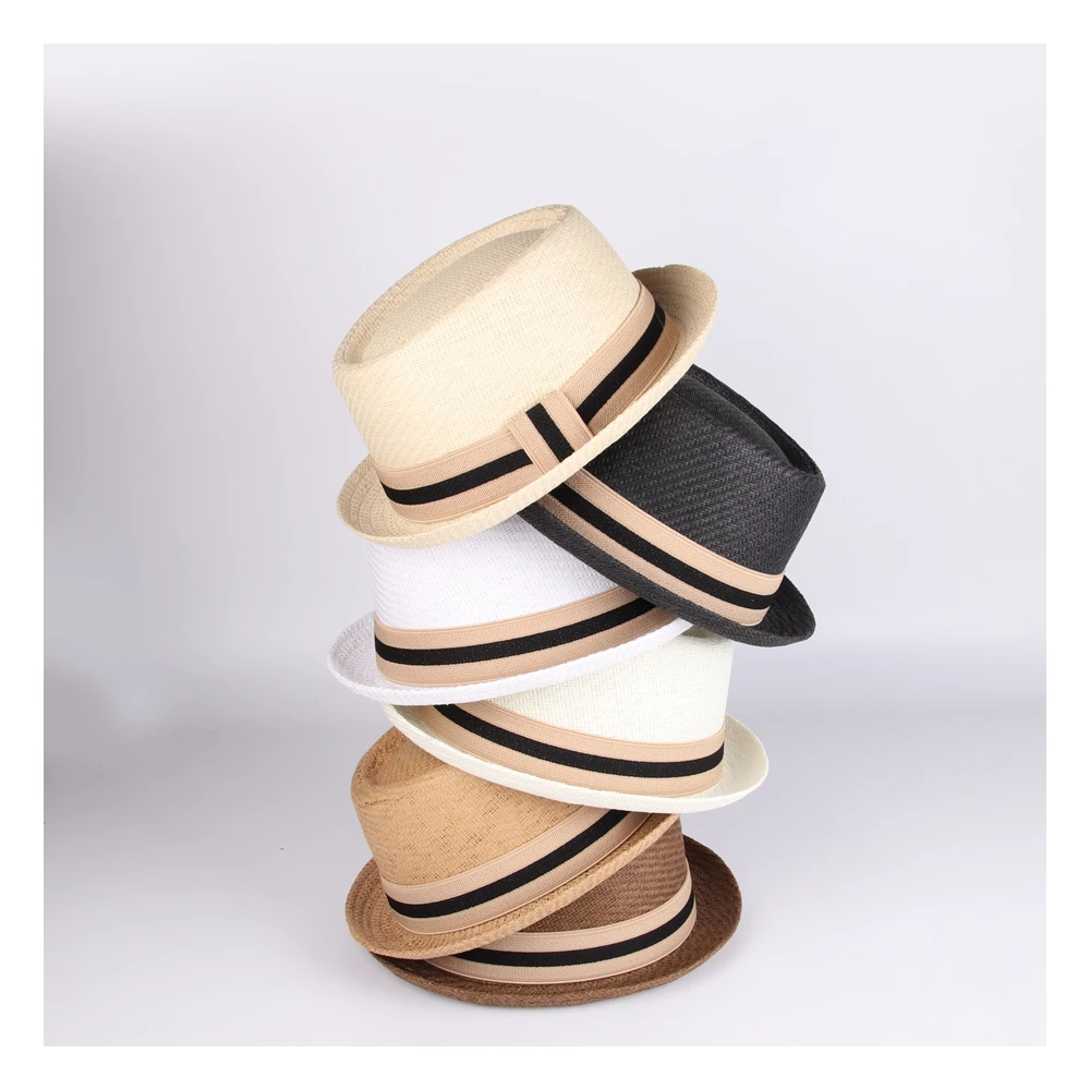 Chapeau Pork Pie En Paille Avec Ruban 3 Chapeau Pork Pie En Paille Avec Ruban