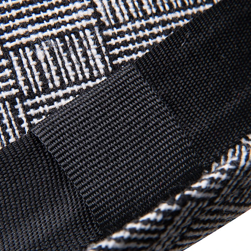 Chapeau Pork Pie En Coton Et Lin à Carreaux 7 Chapeau Pork Pie En Coton Et Lin à Carreaux – Image 5