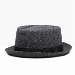 Chapeau Pork Pie En Coton Et Lin à Carreaux 12 Chapeau Pork Pie En Coton Et Lin à Carreaux -Chapeau Chic Soldes 6311 gdmnxc