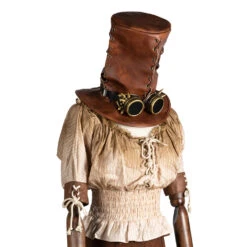 Chapeau Haut De Forme Steampunk En Similicuir 12 Chapeau Haut De Forme Steampunk En Similicuir -Chapeau Chic Soldes 658 8kk3qm