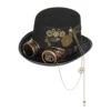 Chapeau Steampunk Noir à Longues Chaines 2 Chapeau Steampunk Noir à Longues Chaines -Chapeau Chic Soldes 683 qs5tlu