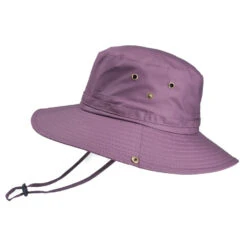 Chapeau Aventurier Imperméable Violet Avec Cordon De Serrage