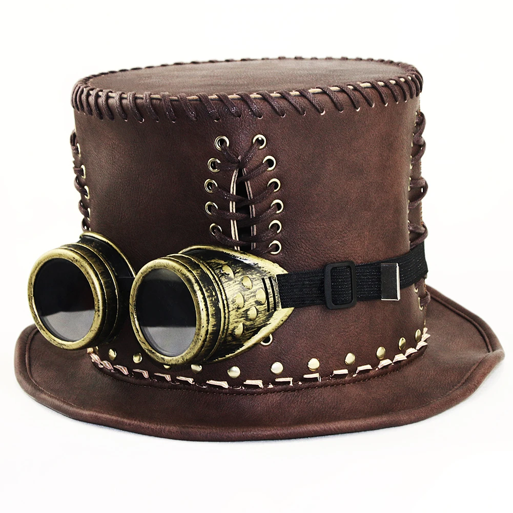 Chapeau Haut De Forme En Similicuir Style Médecin Steampunk 5 Chapeau Haut De Forme En Similicuir Style Médecin Steampunk – Image 3