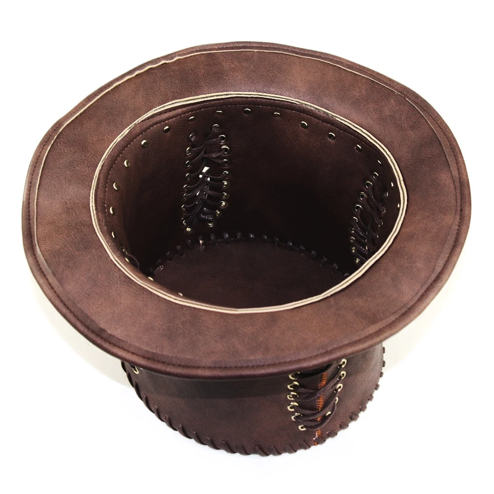Chapeau Haut De Forme En Similicuir Style Médecin Steampunk 7 Chapeau Haut De Forme En Similicuir Style Médecin Steampunk – Image 5