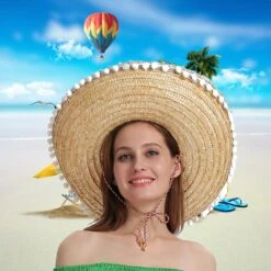 Chapeau De Paille Mexicain -Chapeau Chic Soldes 7109 orklii