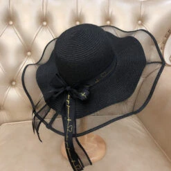 Chapeau Breton En Paille Et Tulle -Chapeau Chic Soldes 7163 wfndq4