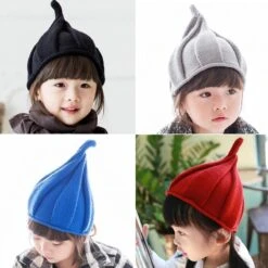 Chapeau Pointu En Maille Pour Enfant