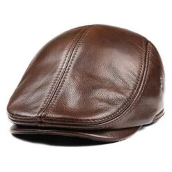 Béret D’hiver En Cuir Pour Homme