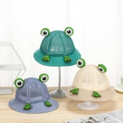 Chapeau Grenouille D’été En Maille Pour Enfant