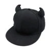 Chapeau Casquette En Coton Noir Avec Des Cornes 1 Chapeau Casquette En Coton Noir Avec Des Cornes -Chapeau Chic Soldes 8328 0ucxr9