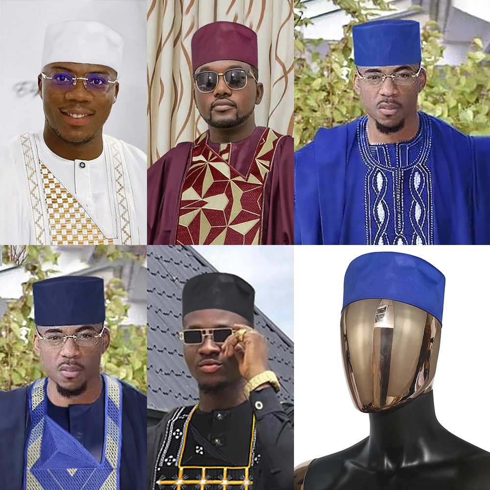 Chapeau Africain Satiné Pour Homme 11 Chapeau Africain Satiné Pour Homme – Image 9