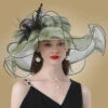 Grand Chapeau Catherinette En Organza Vert Clair 1 Grand Chapeau Catherinette En Organza Vert Clair -Chapeau Chic Soldes 9248 0yw15a