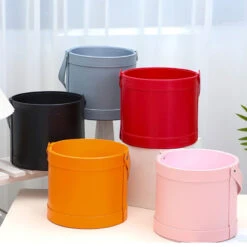 Boîte à Chapeau Colorée En Similicuir