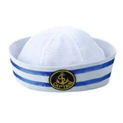 Chapeau De Capitaine Motif Marinière Pour Enfant
