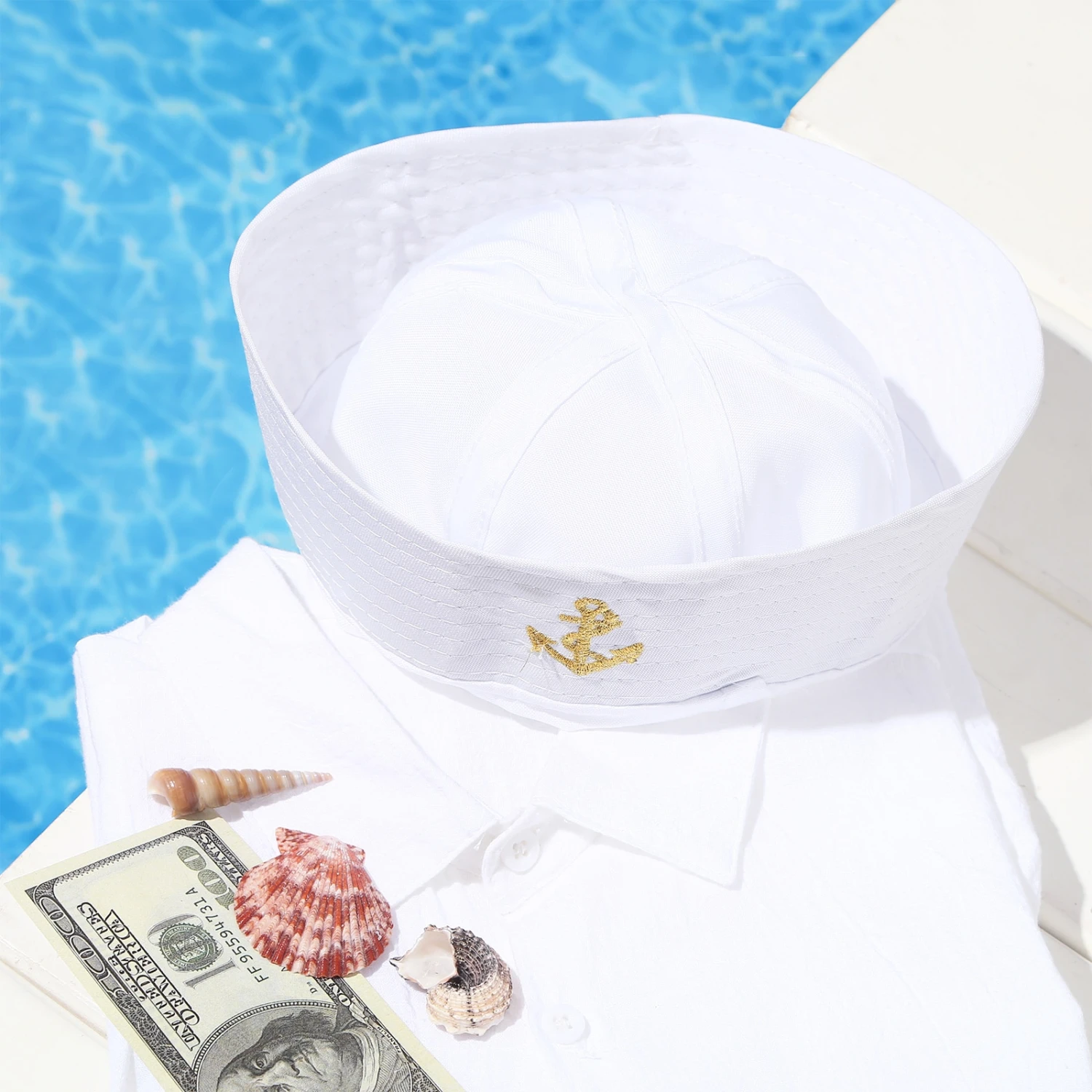 Chapeau De Marin Ancre Dorée Pour Enfant 4 Chapeau De Marin Ancre Dorée Pour Enfant – Image 2