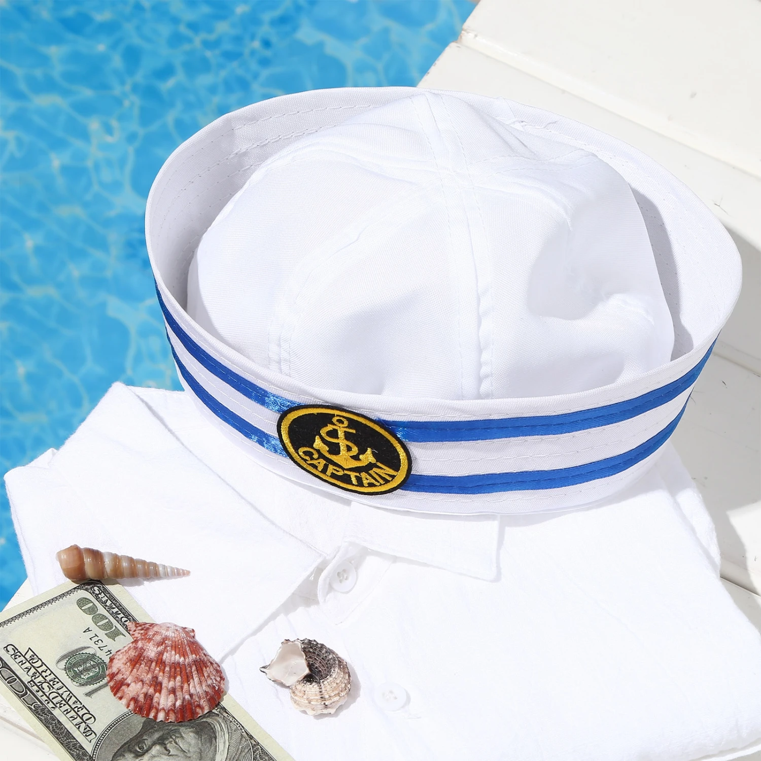 Chapeau De Capitaine Motif Marinière Pour Enfant 4 Chapeau De Capitaine Motif Marinière Pour Enfant – Image 2