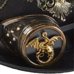 Chapeau Steampunk Noir Cerf Et Dragon 9 Chapeau Steampunk Noir Cerf Et Dragon -Chapeau Chic Soldes 9734 it1r9q