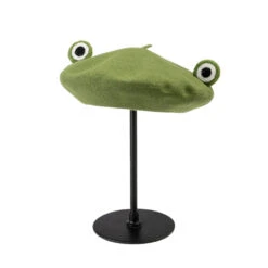 Béret En Laine Vert Forme Grenouille 9 Béret En Laine Vert Forme Grenouille -Chapeau Chic Soldes 9879 hwu36x