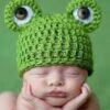 Bonnet Vert Grenouille Pour Bébé 2 Bonnet Vert Grenouille Pour Bébé -Chapeau Chic Soldes 9921 7a507f