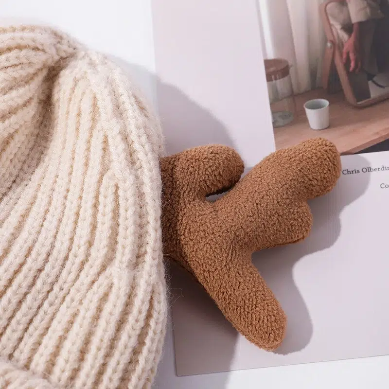 Chapeau De Type Bonnet D’hiver Avec Bois De Cerf 5 Chapeau De Type Bonnet D’hiver Avec Bois De Cerf – Image 3