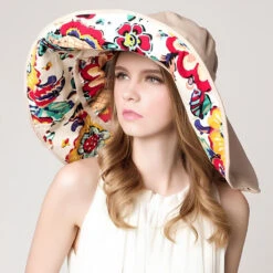 Chapeau Capeline à Motif Floral 7 Chapeau Capeline à Motif Floral -Chapeau Chic Soldes IMG 05 2024 chapeau capeline motif floral 1