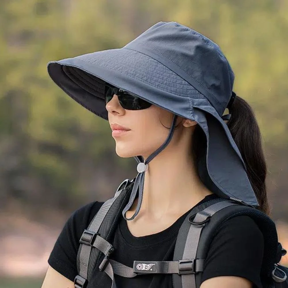 Chapeau Anti UV Gris Foncé Pour Femmes 5 Chapeau Anti UV Gris Foncé Pour Femmes – Image 3