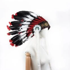 Chapeau Coiffe Indienne Noire Et Rouge 19 Chapeau Coiffe Indienne Noire Et Rouge -Chapeau Chic Soldes IMG chapeau coiffe indienne noir rouge 1