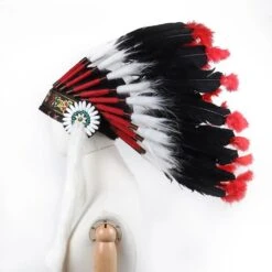 Chapeau Coiffe Indienne Noire Et Rouge 15 Chapeau Coiffe Indienne Noire Et Rouge -Chapeau Chic Soldes IMG chapeau coiffe indienne noir rouge 5