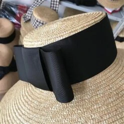 Chapeau De Plage En Paille Avec Un Ruban Noir Pour Femme 12 Chapeau De Plage En Paille Avec Un Ruban Noir Pour Femme -Chapeau Chic Soldes IMG chapeau plage paille ruban noir femme 2