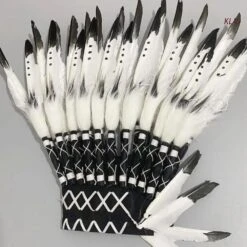 Coiffe Indienne Noire Et Blanche Unisexe 8 Coiffe Indienne Noire Et Blanche Unisexe -Chapeau Chic Soldes IMG coiffe indienne noir blanc 2