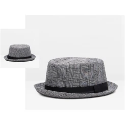 Chapeau Pork Pie En Coton Et Lin à Carreaux 15 Chapeau Pork Pie En Coton Et Lin à Carreaux -Chapeau Chic Soldes cppgc