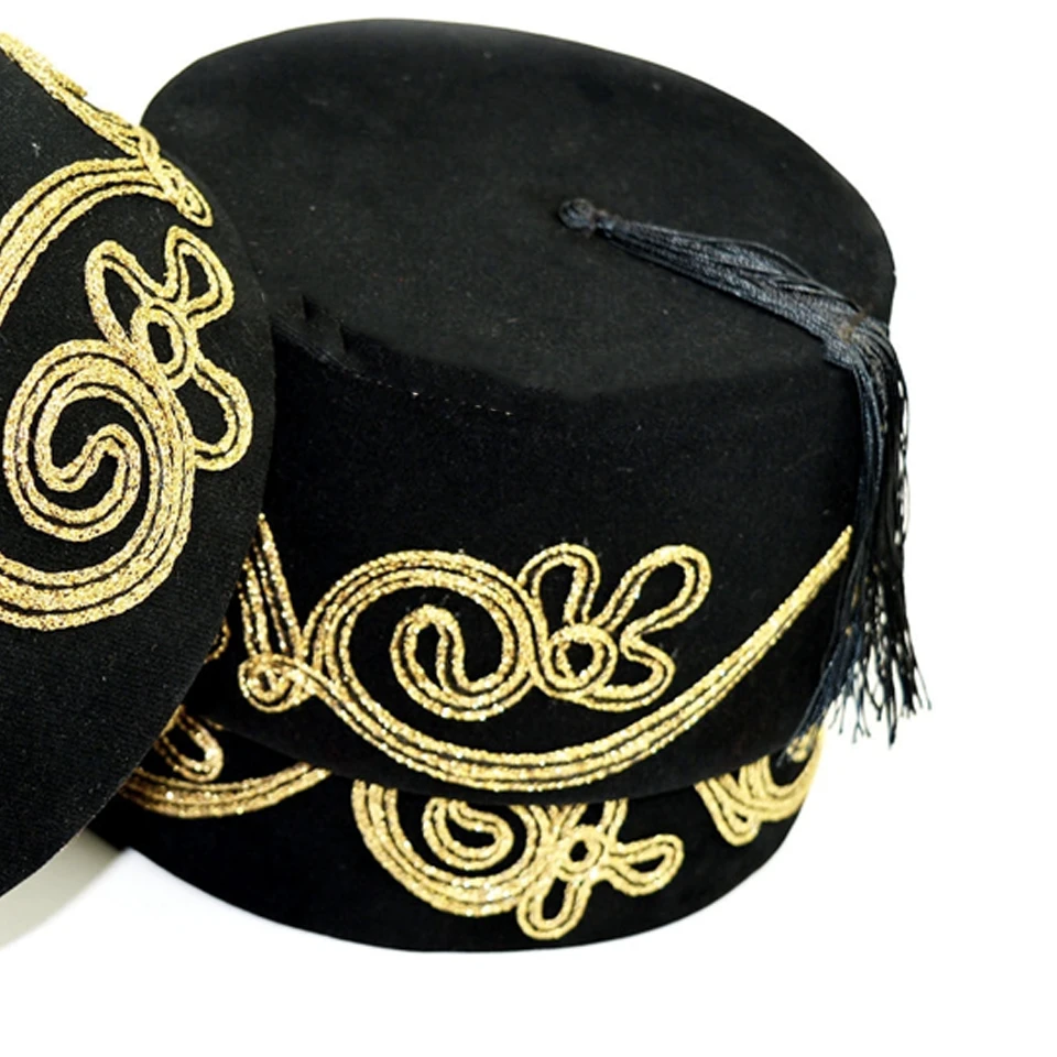 Chapeau Turc Noir Avec Broderie 5 Chapeau Turc Noir Avec Broderie – Image 3